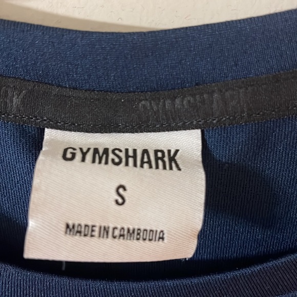 Gymshark Arrival Navy Logo Outline Dry-fit Men’s Tee T-Shirt Athletic Workout - Picture 6 of 7